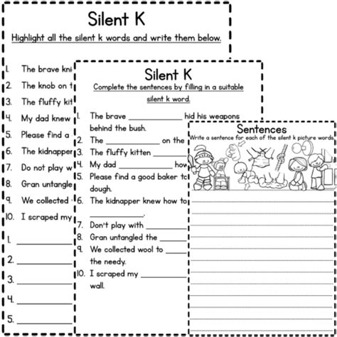 Silent Letter Worksheet Bundle Made By Teachers