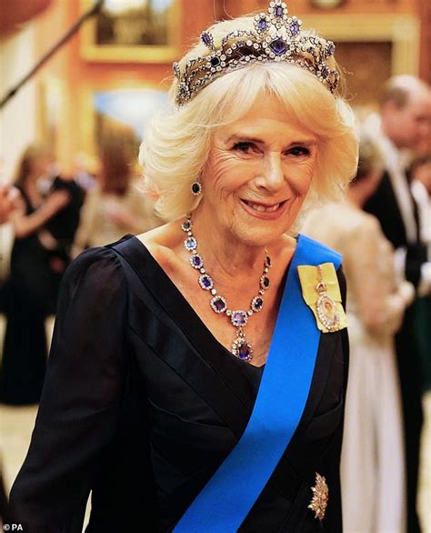 Queen Consort Camilla Dons Her Late Majestys George Vi Sapphire Tiara