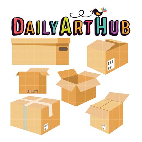 Organizer Box Clip Art Set – Daily Art Hub // Graphics, Alphabets & SVG