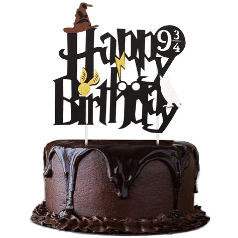 Buy Wizard Magical Happy Birthday Cake Topper Double Sided Glitter