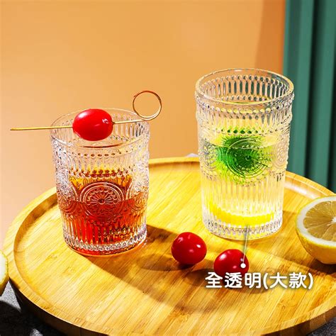 【台灣現貨 電子發票】歐式復古玻璃杯 太陽花玻璃杯 浮雕玻璃杯 水杯 果汁杯 金邊玻璃杯 玻璃水杯 玻璃杯 牛奶杯 冷飲 蝦皮購物