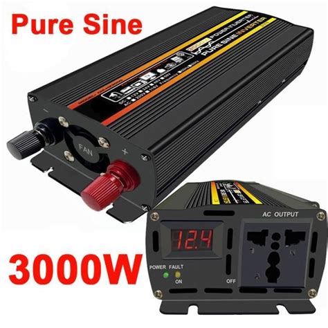 12V à 220V Onduleur de puissance à onde sinusoïdale Pure 3000W