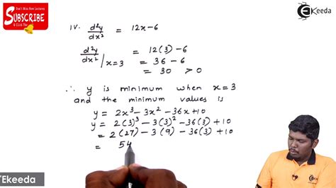 Maxima And Minima Problem No 2 Application Of Derivatives Diploma