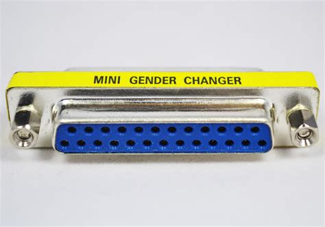 100 Pcs DB25 Female To Female 25 Pin Mini Gender Changer Adapter Cable