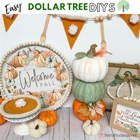 Dollar Tree Diy Fall Decor Crafts Dollar Tree Thanksgiving Autumn Pumpkin