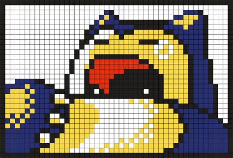 Snorlax Pokemon Pinball Perler Bead Pattern | Bead Sprites | Characters Fuse Bead Patterns