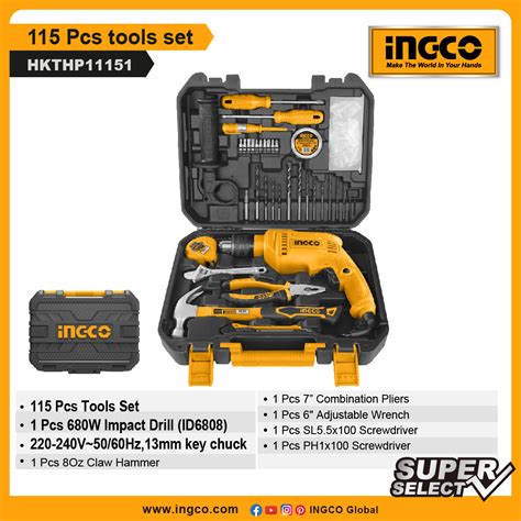 INGCO 115 Pcs Tools Set HKTHP11151 Albirco