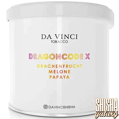 Da Vinci Tabak Dragoncode X G Pfeifentabak Shisha Galaxy