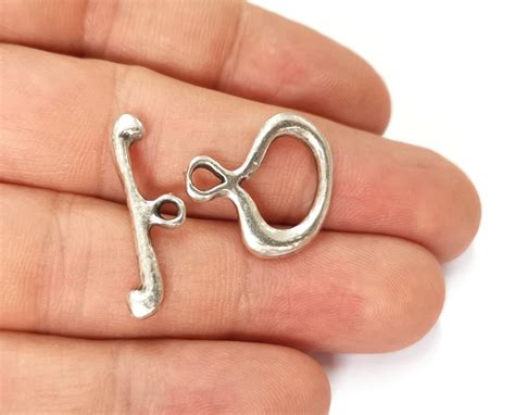 Silver Toggle Clasps Antique Silver Plated Toggle Clasp Findings 20x20mm27x7mm G19643 Etsy