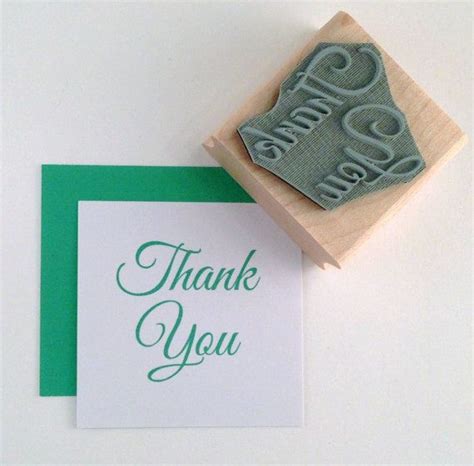 Thank You Rubber Stamp Stamp Rubber Stamps Etsy