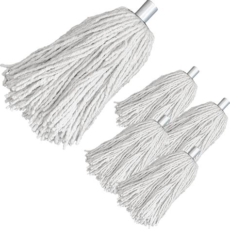 Pack Of 2 Industrial Mop Heads Replacement PY 14 Pure Yarn Cotton Mop