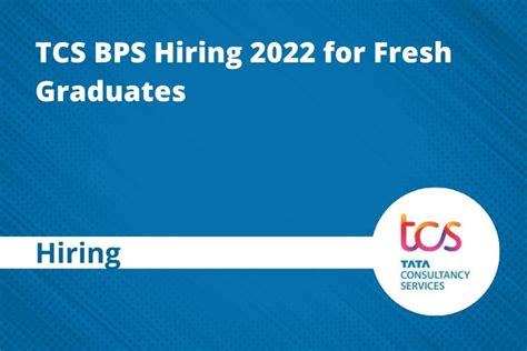 TCS BPS Hiring 2022 For Fresh Graduates Register Now NoticeBard Home