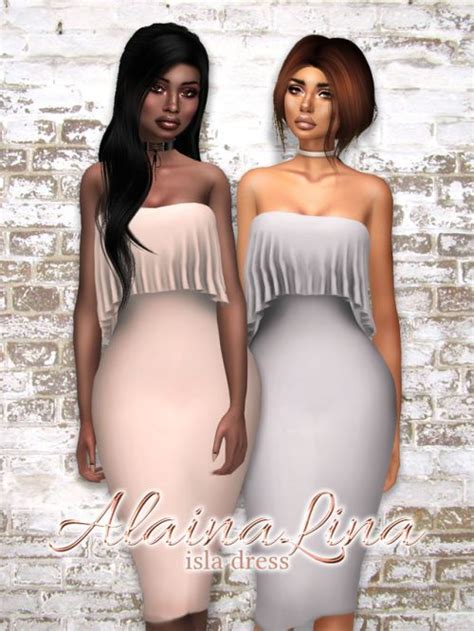 Lana Cc Finds Isla Dress The Sims 4 Roupas Roupas Sims Sims