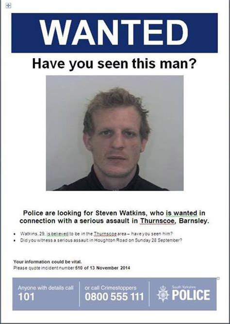 Police Circulate Posters Of Wanted Man We Are Barnsley