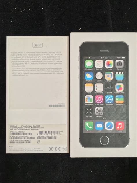 Apple Iphone 5s Box Only New Apple Headphones 32gb Me308lla Ebay