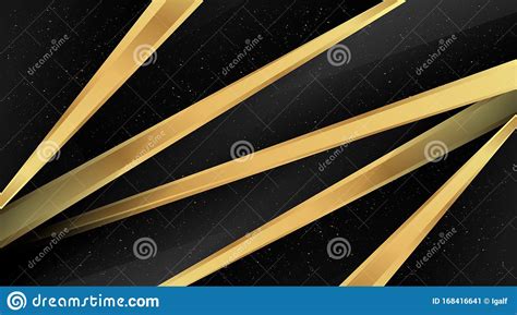 Metallic Golden Black Shiny Elegant Realistic Geometric Abstract Modern