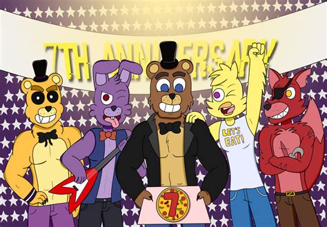 Fnaf 7th Anniversary Fanart By Ecmatias On Deviantart