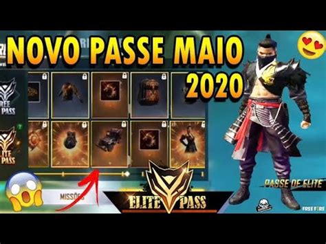 Novo Passe De Elite Maio Free Fire Completo Youtube