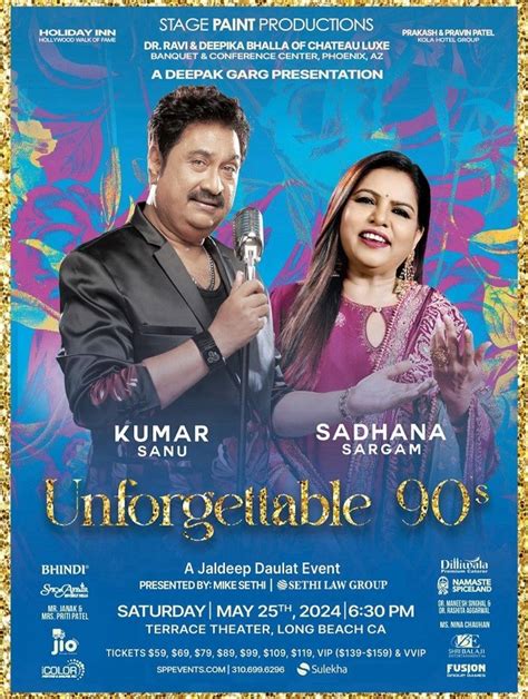 Unforgettable 90s – Kumar Sanu & Sadhana Sargam Live In Concert Los ...