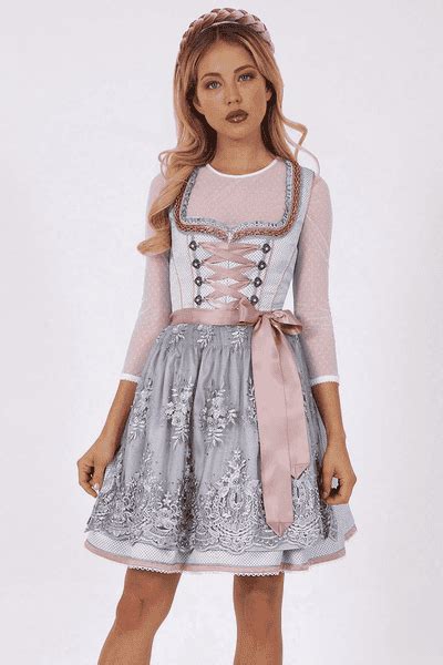 Graue Dirndl Im Kr Ger Dirndl Online Shop