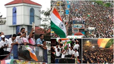 When India Celebrated T World Cup Win With A Bus Parade