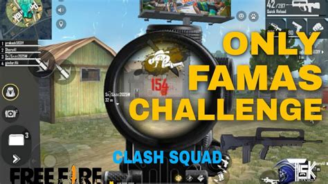 Free Fire Only Famas Challenge In Clash Squad With Headshots Two