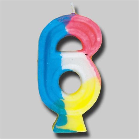 Rainbow Numeral Birthday Candle Doolins