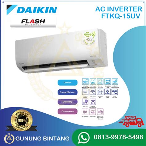 DAIKIN FTKQ15UVM4 AC 0 5 PK FLASH INVERTER Gunung Bintang Semesta