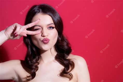 Premium Photo Sexy Winking Girl Woman Portrait People Positive