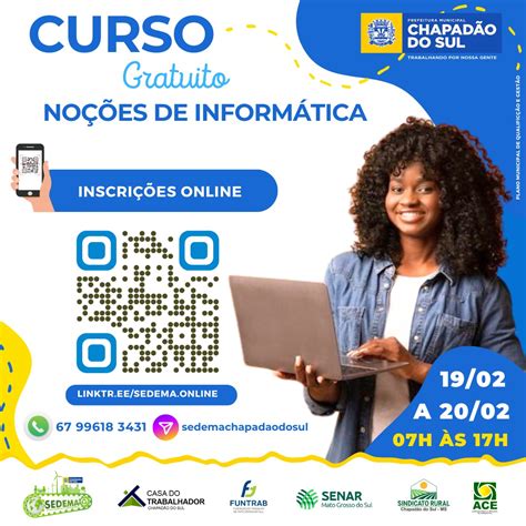 Curso Gratuito De Noções De Informática Em Chapadão Do Sul Chapadense News