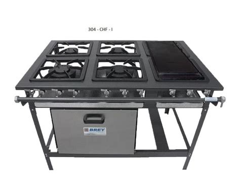 Fogão Industrial 4 bocas Baixa Pressão 40x40 Canto cozinha