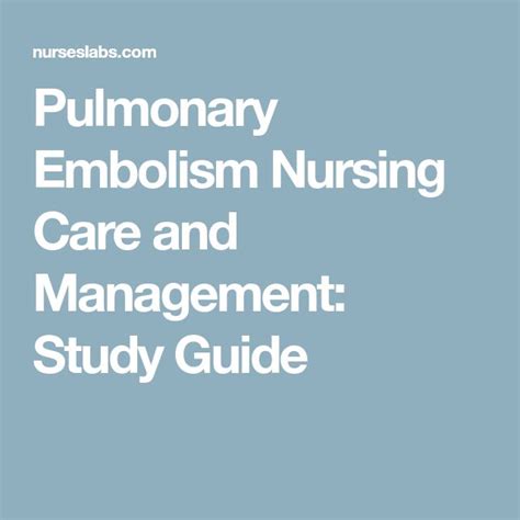 Pulmonary Embolism System Disorder Template Portal Tutorials