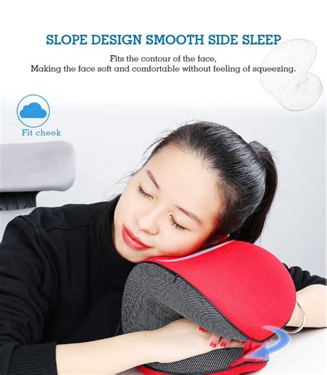 Factory Custom Nap Face Down Pillow Neck Support Travel Napping Pillow Multifunction Memory Foam