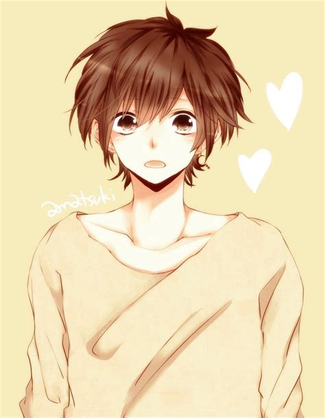 Dark Brown Hair Brown Eyes Male Anime - Pin on cute anime boy neko ears ...