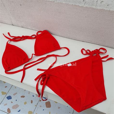 Jual SUNDAYCLUB Basic Triangle Bikini Swimsuit Bikini Segitiga Shopee