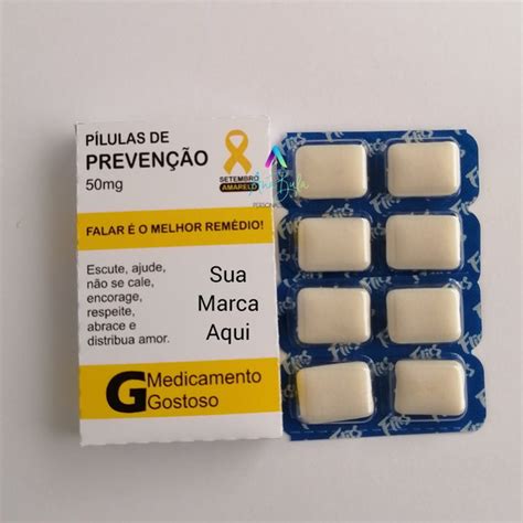 Caixa Chicletes Personalizados Brinde Setembro Amarelo Elo7