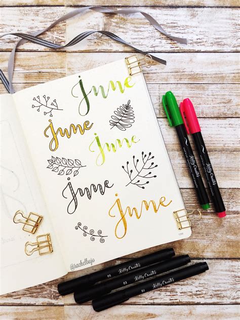 Fake Calligraphy in your Bullet Journal – Kelly Creates