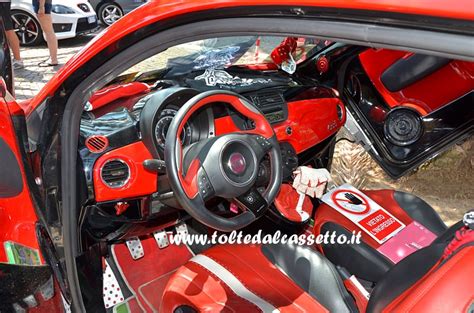 TUNING Fiat 500 Vertical Doors Posto Guida E Interni In Pelle Rosso Nera