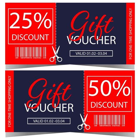 Gift Voucher Or Discount Coupon Design Template Suitable For Birthday