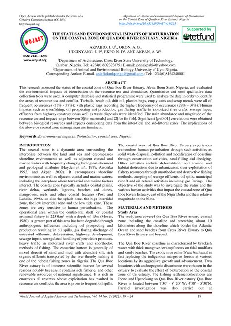 PDF THE STATUS AND ENVIRONMENTAL IMPACTS OF BIOTURBATION ON THE