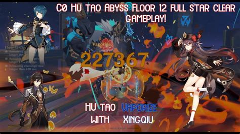 GIC0 Hutao Spiral Abyss Floor 12 Max Star Clear Gameplay Vaporize Is