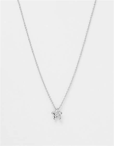 Ted Baker Braddie Blossom Pendant In Silver Asos