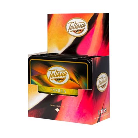 TATIANA MINI TINS VANILLA UNIT OF 50 5 TINS OF 10 Empire Smoke