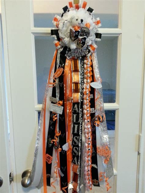 Orange Black White And Silver Theater Arts Themed Homecoming Mum