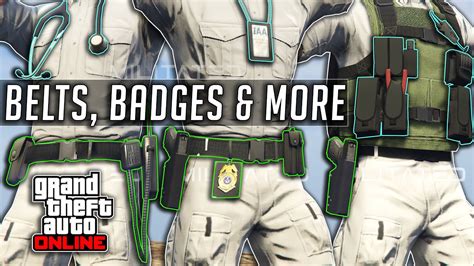 Gta Online How To Get Cop Medic Belt Gun Holster Iaa Badges Read