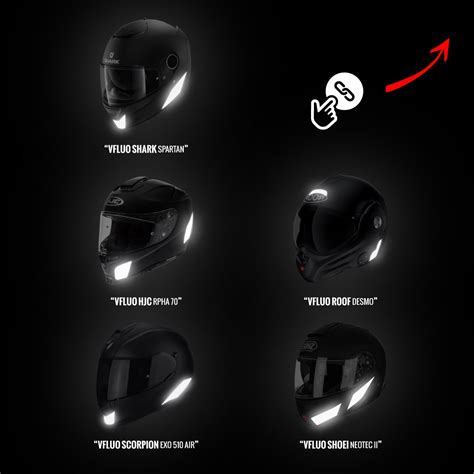 Vfluo Gama De Pegatinas Retro Reflectantes Casco Moto Scorpion Exo510