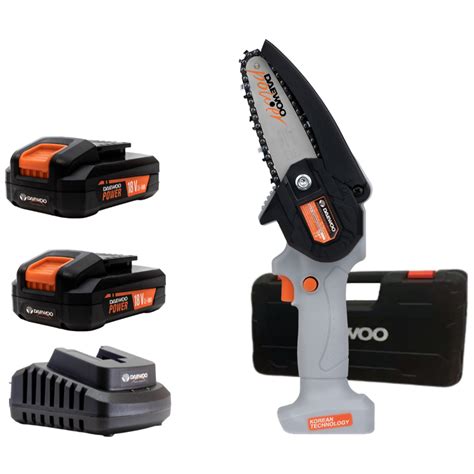 Daewoo U Force 18v Cordless Handheld Mini Chainsaw With 2 X 2 0ah