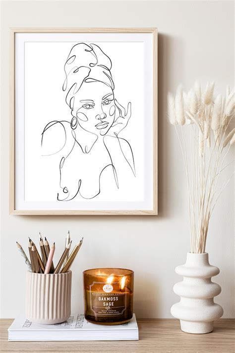 One Line Drawing Naked Woman Art Nude Line Art Woman Line Etsy UK