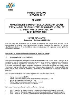 Calaméo 2 NOTICE PROJETDELIB Approbation Du Rapport De CLECT