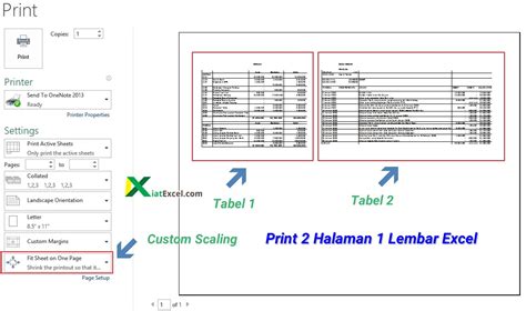 Cara Print Dua Halaman Dalam Satu Lembar Excel Kiatexcel